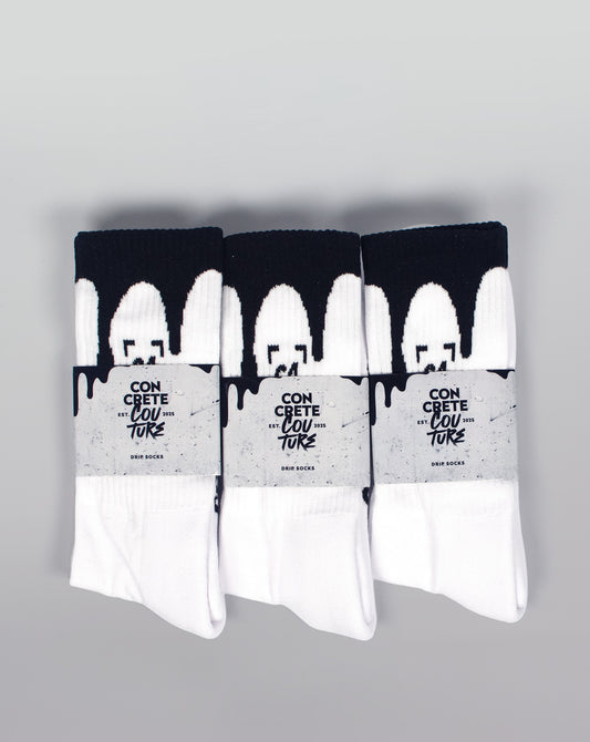 3 × Concrete Couture Drip Socks