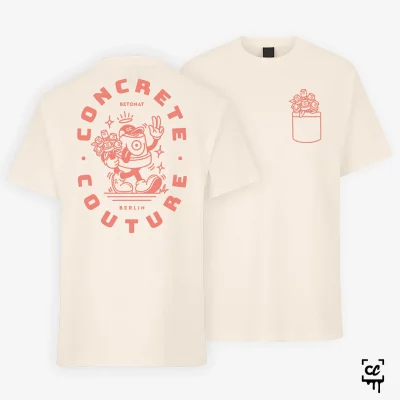 betonat berlin concrete couture cap flower tshirt